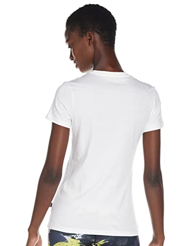 PUMA ESS Logo tee T-Shirt, Mujer, Puma White, L