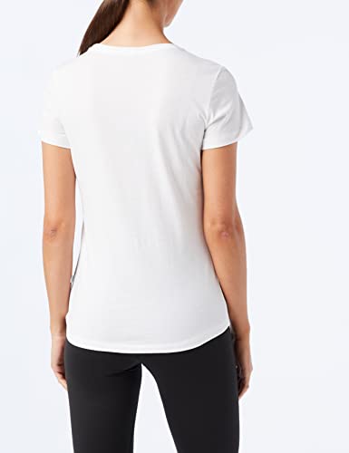 PUMA ESS Logo tee T-Shirt, Mujer, Puma White, L