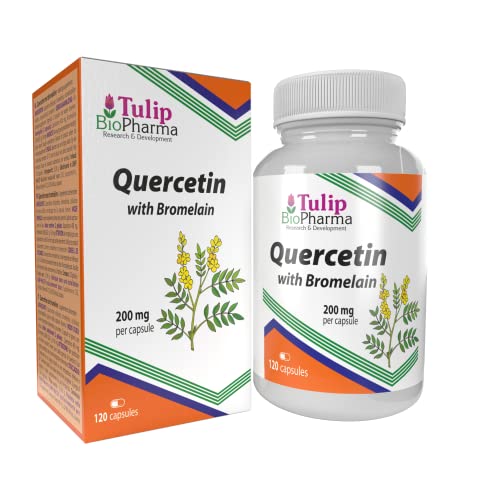 Quercetina con Bromelina 120 Cápsulas Suplemento de Salud de Alta Dosis