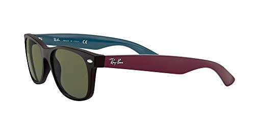 Ray-Ban 2132, Gafas de Sol Unisex, Multicolor (Matte Black), 55 mm