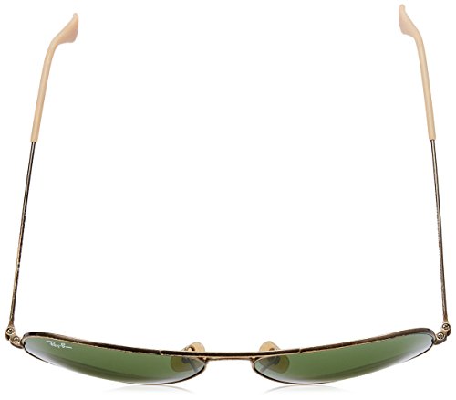 Ray-Ban Aviator Large Metal - Gafas de sol Unisex, Dorado (Green 177/4E Glass), 58 milímetros