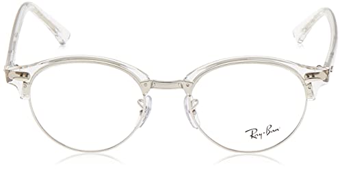 Ray-Ban Clubround, Monturas de Gafas Unisex adulto, Blanco (White Trasparent), 49