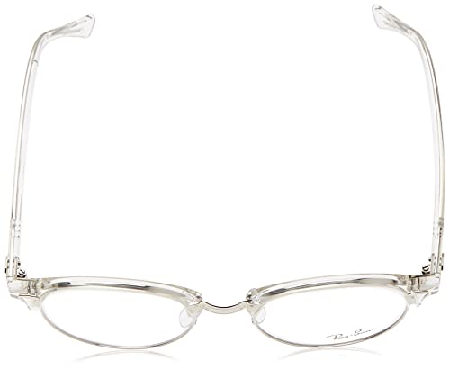 Ray-Ban Clubround, Monturas de Gafas Unisex adulto, Blanco (White Trasparent), 49