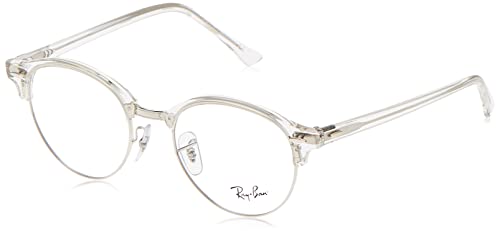 Ray-Ban Clubround, Monturas de Gafas Unisex adulto, Blanco (White Trasparent), 49