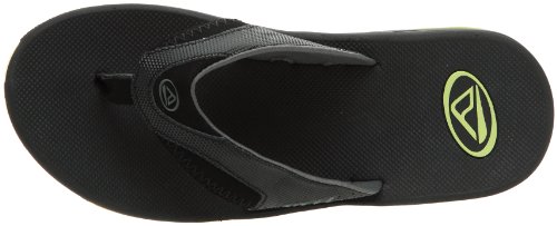 Reef Fanning Black/Silver, Chanclas Hombre, Negro, 44 EU