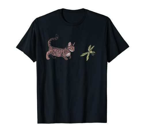 Regalo para Fans Des Insecte Gato Animal Mignon Libellule Camiseta