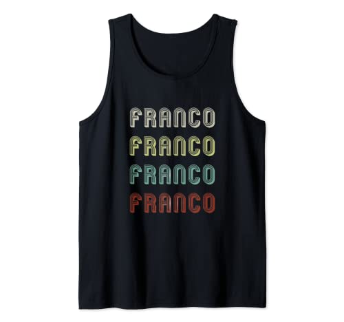 Regalo para Franco Hombres Nombre Retro Vintage Divertido Camiseta sin Mangas