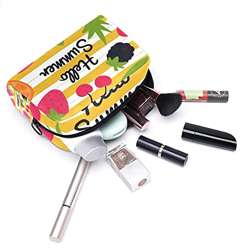 Regalos para Hombres, Mujeres, Bolsa de Maquillaje, Neceser de baño, pequeña Bolsa de cosméticos - Hola Frutas de Verano