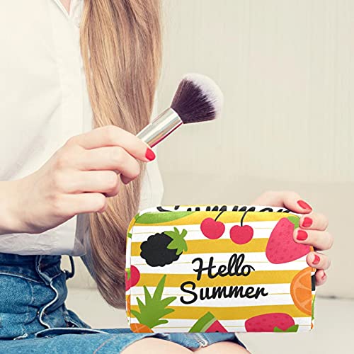 Regalos para Hombres, Mujeres, Bolsa de Maquillaje, Neceser de baño, pequeña Bolsa de cosméticos - Hola Frutas de Verano