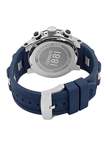 Reloj Cerruti 1881 de silicona para hombre, color azul