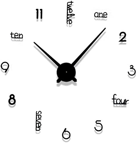 Reloj de pared, creativo moderno minimalista nórdico Bricolaje Reloj de pared Reloj de la sala de estar Punch Reloj Home Art Home Art Reloj de cuarzo, Punch gratis, Etiquetas engomadas de la pared sin