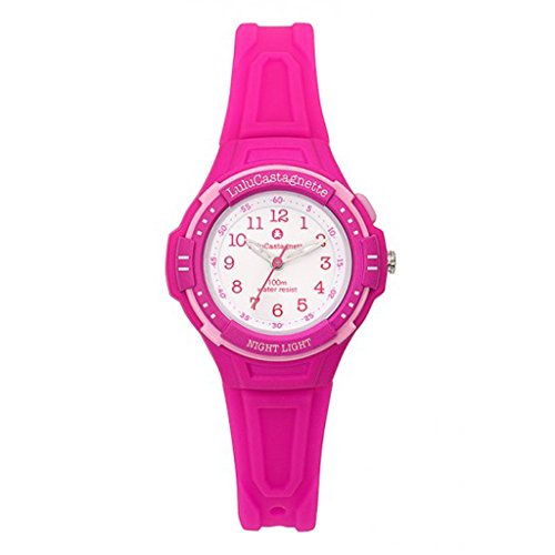 Reloj de silicona 'Lulu Castagnette'fucsia rosa - 30 mm.
