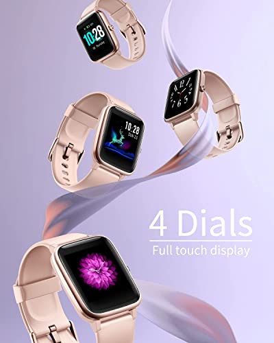 Reloj Inteligente Mujer Hombre, Pulsera Actividad con 5ATM Impermeable Smartwatch con Pulsómetro Monitor de Sueño Calorías Podómetro, Control de Música Inteligente Reloj Deportivo para iOS, Android