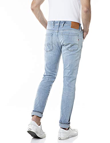 Replay Anbass Aged, Jeans para Hombre, Azul (010 Light Blue), 33W / 32L