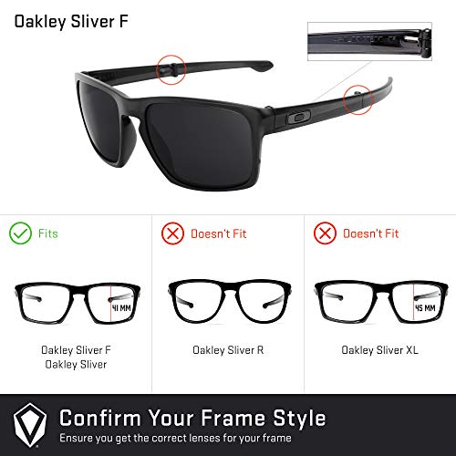 Revant Lentes de Repuesto Compatibles con Gafas de Sol Oakley Sliver F, Polarizados, Negro Cromado MirrorShield
