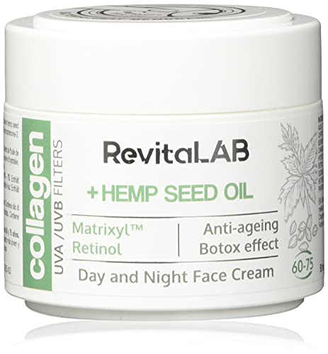 RevitaLAB +Hemp Seed Oil Crema Facial Antiedad Dia y Noche, 2 x 50 ml