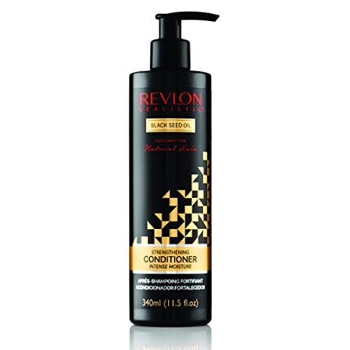 REVLON pelo-340 ml Real Black Seed Strength Acondicionador 340 Ml, Único, 340ml