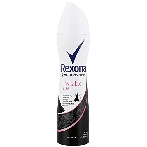 REXONA Déodorant Femme Spray Invisible Pure Anti-Transpirant (Lot de 6x200ml)