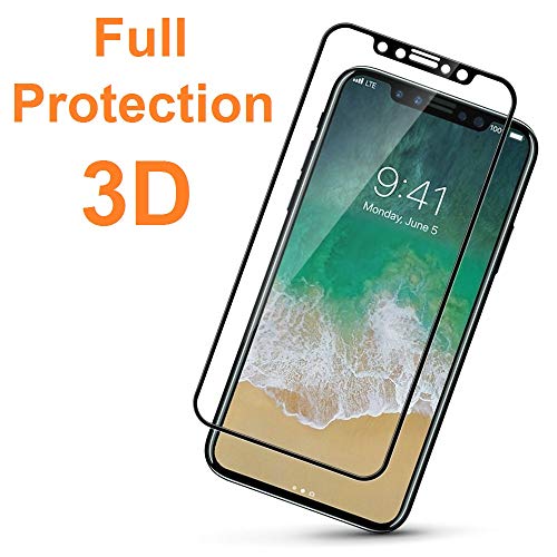 REY Protector de Pantalla 3D para LG Velvet 5G, Negro, Protección Completa, 3D / 4D / 5D (Pack 2X)