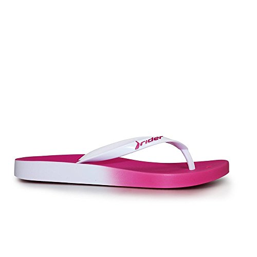 Rider Brasil Rio - Chanclas para mujer (talla 39), color rosa y blanco