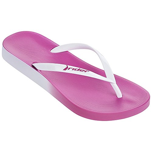 Rider Brasil Rio - Chanclas para mujer (talla 39), color rosa y blanco