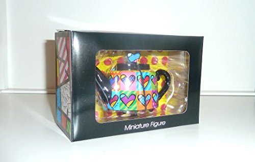 ROMERO BRITTO - Mini Escultura Tetera Corazones 7cm - Pop Art from Miami #334194