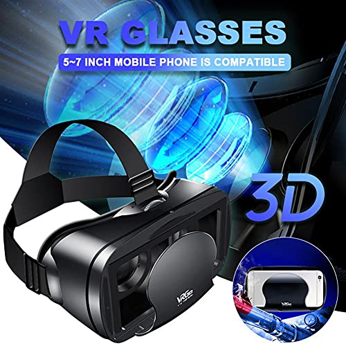 Rrunzfon VR Auricular, versión Mejorada de Realidad Virtual 3D Auricular para VR Películas Videojuegos, Compatible para 5-7inch Películas Juegos Smartphone