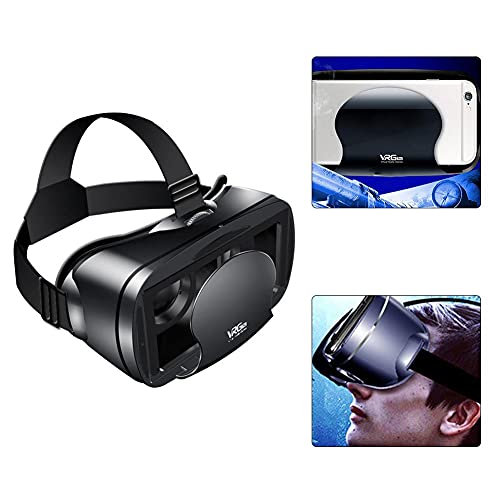 Rrunzfon VR Auricular, versión Mejorada de Realidad Virtual 3D Auricular para VR Películas Videojuegos, Compatible para 5-7inch Películas Juegos Smartphone