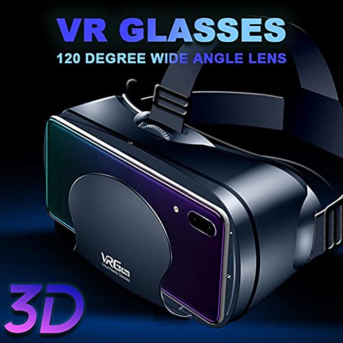 Rrunzfon VR Auricular, versión Mejorada de Realidad Virtual 3D Auricular para VR Películas Videojuegos, Compatible para 5-7inch Películas Juegos Smartphone