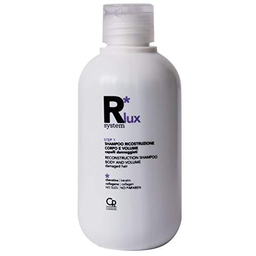 R*System - Kit Profesional de Tratamiento de Reconstrucción de Cuerpo y Volumen para el Cabello Fino, Débil y Dañado - Contiene Champú de Volumen, Fluido Reparador y Mascarilla Capilar de Queratina