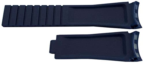 Rubber Watch Strap Made by W&CP to fit Rolex GMT Oyster & Omega SeaMaster Dark Blue 20mm