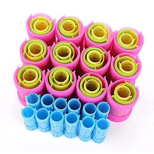 Rulo de Pelo,Zuzer 48PCS Rulos Rizar Pelo Pinza de Pelo Hair Curlers Rollers 16PCS Pinza de Pelo y Redecilla Negra para Niñas Mujeres