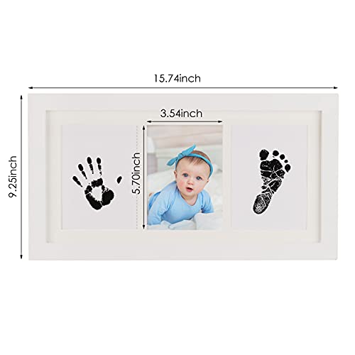 S SMAUTOP Kit De Marco De Fotos De Huellas De Manos Y Huellas De Bebé para Niños Y Niñas Recién Nacidos, Papel De Huellas De Bebés Y Almohadilla De Tinta Táctil Limpia para Crear Impresiones De Bebés