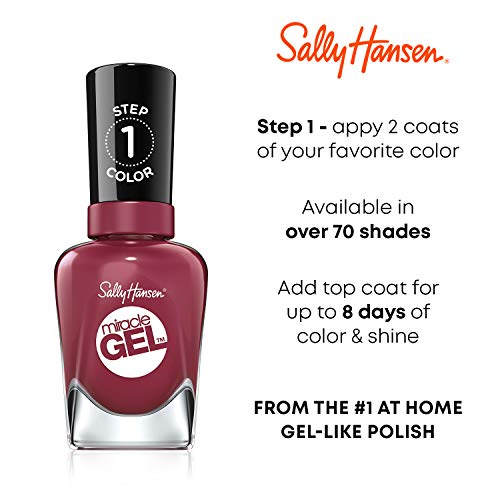 Sally Hansen Nail Polish Miracle Gel 445 Midnight Mood Żelowy lakier do paznokci bez konieczności użycia lampy UV/LED 14.7ml