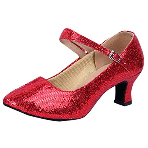 Sandalias Mujer Tacon Alto Sexy Casuales Zapatillas Hebilla Zapatos de Baile Böhmen Calzado de Danza Mujeres&Niña rutschfest Ideal para Noche o Fiesta