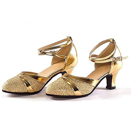 Sandalias Mujer Tacon Alto Sexy Zapatos Salón Brillo Punta Zapatos de Baile Böhmen Lentejuelas Calzado de Danza Mujeres&Niña Bequeme Zapatos Vestir de Fiesta