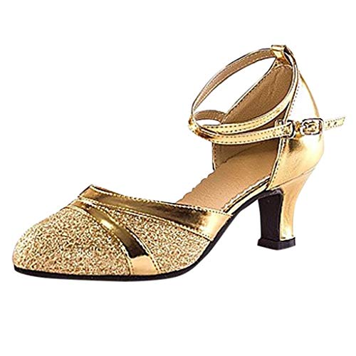 Sandalias Mujer Tacon Alto Sexy Zapatos Salón Brillo Punta Zapatos de Baile Böhmen Lentejuelas Calzado de Danza Mujeres&Niña Bequeme Zapatos Vestir de Fiesta