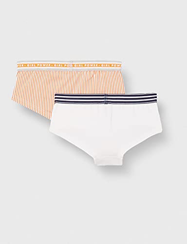 Sanetta Doppelpack Cutbrief Orange Ropa Interior, Mandarina, 140 (Pack de 2) para Niñas