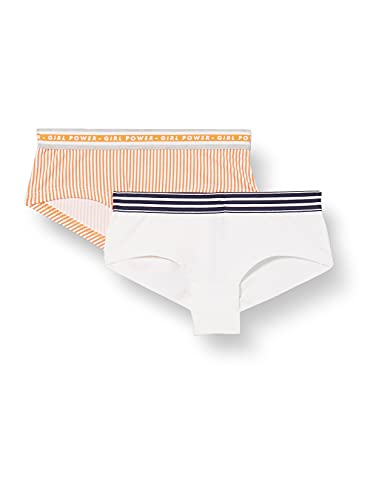 Sanetta Doppelpack Cutbrief Orange Ropa Interior, Mandarina, 140 (Pack de 2) para Niñas