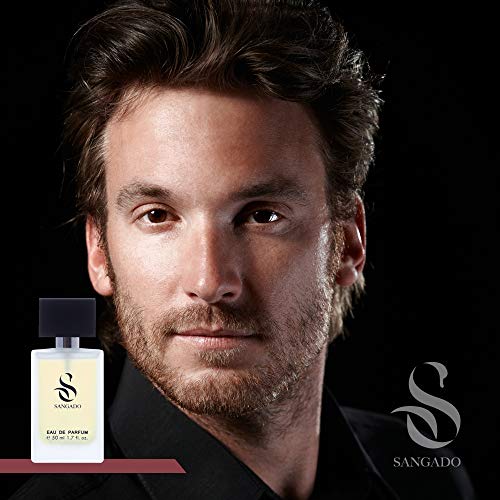 SANGADO Amour. Inter. Perfume para Hombres, Larga Duración de 8-10 horas, Olor Lujoso, Oriental Amaderada, Francesas Finas, Extra Concentrado (Eau de Parfum), Spray de 50 ml, Un Gran Regalo