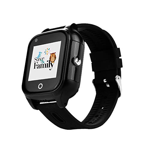 SaveFamily URBAN 4G. Reloj inteligente niño con Videollamada. Reloj GPS niños con WIFI, Bluetooth, identificador de llamadas, Boton SOS, Resistente al agua Ip67. Smartwatch niño Negro