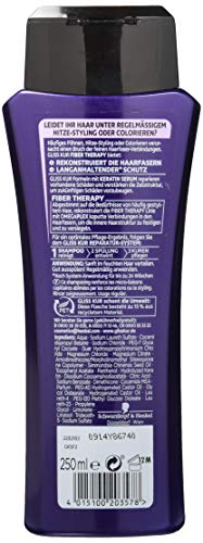 SchwarzKOPF GLISS KUR Champú Fiber Therapy, (250 ml)