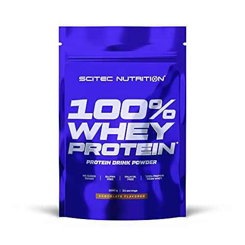 Scitec Nutrition 100% Whey Protein, Bebida en polvo de concentrado de proteína de suero con edulcorantes, sin azúcar añadido, sin gluten, sin aceite de palma, 1 kg, Vainilla