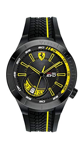 Scuderia Ferrari Reloj Analógico para Hombre de Cuarzo con Correa en Caucho SF0830340