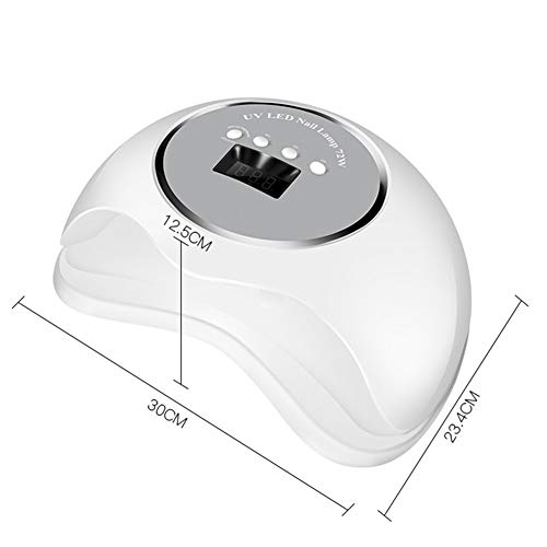 Secador De Uñas Portátil Smart Sensor Gran Espacio Clavo Cuidado 72W Extraíble Base Con 4 Temporizadores Y Pantalla