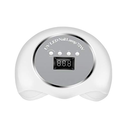 Secador De Uñas Portátil Smart Sensor Gran Espacio Clavo Cuidado 72W Extraíble Base Con 4 Temporizadores Y Pantalla