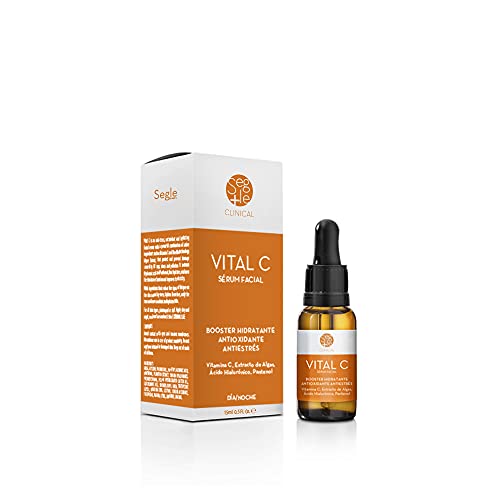 Segle Clinical | Serum Vital C | Hidratante Con Vitamina C y Ácido Hialurónico | Antimanchas, Activo Antiestrés | Sin Parabenos | Edición Limitada | 15ml