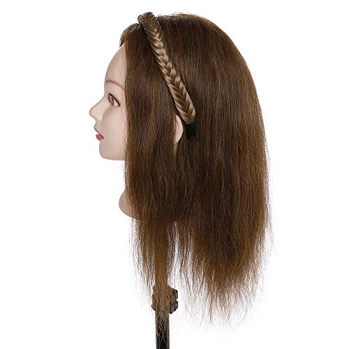 SEGO Extensiones de Cabello Diadema Trenzada Elástica Mujer Pelo Sintético Se Ve Natural Accesorios Fishtail Braided Hair Headband Head Hoop [Castaño Claro/Rubio Ceniza]