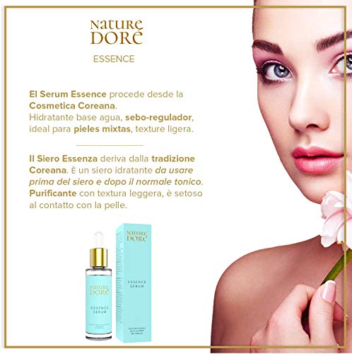 Serum Facial Hidratante Vegano y organico Regulador Sebo Bio para Pieles Mixtas Grasas Hombre Mujer Organico Antiarrugas Agua de Te Verde Complejo Pure skin (Moringa) Ultra HIdratante Certificado