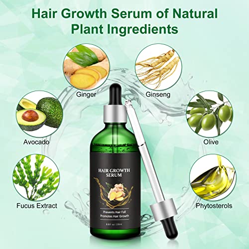 Serum para el crecimiento del cabello,60ML Aceite para el crecimiento del cabello,estimula el crecimiento del cabello nuevo,promueve un crecimiento del cabello más grueso